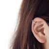 Pendientes Coreanos de Plata Pura Circonita Estrella de Seis Puntas Clip para Oreja Sin Perforación Celebridad de Internet Versátil de Moda Cuff para Oreja Joyería para Oreja de Mujer Tendencia