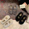 Sapatos de Feijão Francês com Solado Macio Femininos 2026 Outono/Inverno Novos Sapatos de Algodão com Solado Plano Mary Jane