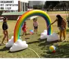 Arco de Cacto Inflável com Spray Arco-Íris Nuvem Decoração de Evento de Jardim de Infância Bar Brinquedo de Pulverização de Água