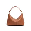 Bolsa de Mão Feminina Nova Tendência Transfronteiriça, Bolsa de Palha Tecida Pura Feita à Mão, Bolsa de Ombro/Axila Fashionável e Estilosa, Bolsa Versátil para o Dia a Dia