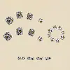 Parches para Uñas de los Pies Adhesivos Parches para Uñas de los Pies Estampado de Leopardo Blanco y Negro Moda de Verano Parches para Uñas Falsas
