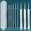Pinza para acné de acero inoxidable aguja para acné kit combinado para acné y puntos negros herramienta de belleza kit de agujas para acné