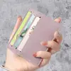 Tarjetero pequeño ultrafino para mujer, tarjetero para autobús, tarjetero portátil de una pieza antidesmagnetización para hombre