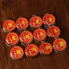 Doce Llaveros de Banderines de Fiesta del Zodiaco, Llaveros de Banderas Nacionales, Colgantes para Bolsos de Hombre y Mujer, Adornos Culturales y Creativos de La Bendición del Oficial Celestial, Accesorios de Cristal