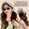 Pañuelo de Encaje Retro Francés para Niñas, Diadema Dulce y Linda para Viajes de Verano y Toma de Fotos, Pañuelo Triangular para la Cabeza