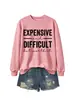 Sudadera de moda casual para mujer de otoño e invierno, costosa y difícil, estación independiente de deseos de Amazon