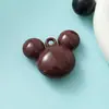 Pintura Acrílica Horneada Agujero Vertical Cabeza de Mickey Forma de Llave DIY Cadena para Teléfono Móvil Llavero Colgante para Coche Bolsa de Zapatos Joyería