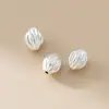 Plata pura 999, cuentas de oliva arrugadas de plata dura 3D, cuentas espaciadoras de 12 mm, cuentas sueltas para pulseras, accesorios de cordón hechos a mano para DIY, S1197