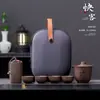 Conjunto de Chá Kung Fu de Areia Roxa Portátil Pequeno Conjunto Conjunto de Chá de Viagem Acampamento ao Ar Livre Presente Comercial Conjunto de Chá de Ponta Presente