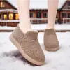 [Dropshipping] Zapatos de Mujer Zapatos de Algodón Calientes con Felpa Zapatos de Mamá Antideslizantes Botas de Algodón para Mediana Edad y Mayores Suela Suave Botas de Nieve