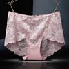 Renda sexy renda de rosa calcinha feminina de cintura alta com vazado calcinha feminina tamanho grande tamanho grande calcinha de cintura média