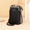 Bolsa estilo coreano nova bolsa para celular carteira feminina bolsa longa de moedas de PU bolsa multifuncional mini bolsa de ombro bolsa crossbody