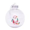 Decorações de Natal pet bola transparente 8cm neve Papai Noel cor filme Natal bola pingente árvore de Natal
