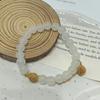 Pulsera de Cuentas de Madera de Piedra Ojo de Gato de Estilo Chino Nuevo Pulsera de Diseño Nicho de Lujo Ligero para Mujer Pulsera Simple Vintage de Alto Estilo
