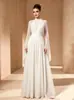 Vestido largo de gasa plisada elegante, moda de calle transfronteriza europea y americana, nuevo para principios de primavera 2026