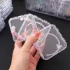 Caixa de Armazenamento Plástica com Tampa Flip-Top Caixa de Armazenamento para Brincos Caixa Plástica Transparente Caixa de Joias Armazenamento de Contas