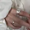 Anillos Vintage con Letras Desgastadas para Mujer, Dulces y Geniales Apilables Versátiles Personalidad Hip-Hop Anillos Abiertos, Anillos de Dedo Índice Creativos de Moda