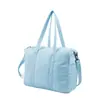 Bolsa de Mão Colorida Sólida Estilo Fresco Personalizada pelo Fabricante, Bolsa de Ombro de Algodão, Bolsa de Armazenamento de Viagem de Grande Capacidade, Bolsa Tote Transversal