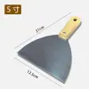 Espátula, rasqueta de pintura, rasqueta de hierro con mango de madera, rasqueta de placa de hierro, llana, espátula, herramienta para raspar paredes, rasqueta pequeña para enyesar paredes