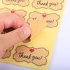 Pegatinas de papel kraft con encaje de agradecimiento para sellar, pegatinas de amor para hornear DIY, 8 piezas por pieza