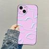 Adecuado para iPhone15 comercio exterior nueva funda de teléfono móvil con patrón de línea simple