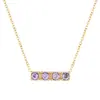 Moderna y Versátil Exquisita Cadena de Zirconia de Colores para Collar, Cadena para Clavícula Simple de Moda Europea y Americana, Accesorio de Diseño de Nicho