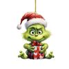 Colgante Bebé Grinch Transfronterizo Decoración Navideña para las Fiestas Colgante Decorativo para Árbol de Navidad Colgante Plano Acrílico