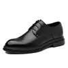 Zapatos de Cuero para Hombre 2026 Zapatos Formales de Negocios Casuales para Boda Novio Zapatos de Oficina que Aumentan la Altura Zapatos Retro Británicos