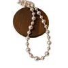Collar Único de Perlas Shijia Redondas con Fragmentos de Plata, Presentando un Diseño Sofisticado y Elegante, Cadena Ligera de Lujo para la Clavícula con Sentido de Personalidad