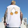 Camiseta sin mangas europea y americana para hombre de verano delgada talla grande holgada baloncesto moderna ins chaleco deportivo para exterior chaleco de manga corta