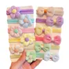 Gomas elásticas para el pelo tipo toalla de alta elasticidad para niños, diademas no dañinas, sujetadores especiales para coletas para niñas, accesorios para el pelo versátiles