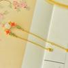 Pulsera de plata 925 con incrustaciones de jade hetiano y flores de estilo chino, estilo nacional, con filamento de brocado esmaltado, HTYH038