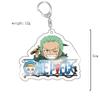 Llavero acrílico con colgante de One Piece de Anime, Lu Fei, Joe, Barosolon, Eszhanji y Saab