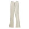 Calças de terno femininas de cintura alta, estilo europeu e americano, slim fit, para outono de 2023, novas calças de microalargamento com drapeado e emagrecimento