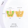 Novo Estilo Chinês Estilo Nacional Colar de Ouro Diy Acessórios Diamante Esmalte Borboleta Pingente Distintivo Clavícula Cadeia