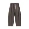 Pantalones Casuales Rectos de Color Sólido para Hombre Nanxia Trendy con Cordón, Pantalones Versátiles de Estilo Japonés para el Trabajo, Pantalones Retro de Primavera y Otoño