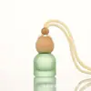 Botella de aromaterapia de vidrio de color esmerilado, adorno colgante para coche, botella de perfume, botella vacía de aromaterapia para ventilación de aire acondicionado, capacidad pequeña