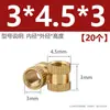 Porca de cobre injetada M2M2.5M3M4M5M6M8, peça de inserção com grão reto, peça circular embutida, porca de cobre de dupla entrada serrilhada