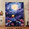 Noche Estrellada Gato Van Gogh Pintura al Óleo Digital DIY Colorear Alivio del Estrés Sanación Pintura al Óleo Acrílico Hecha a Mano Fabricante Mayorista