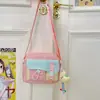 Bolsa Cuadrada Pequeña Linda Estilo Japonés para Mujer, Nueva Bolso Cruzado Texturizado de Moda 2026, Bolsita Dulce para Teléfono de Color Caramelo para Estudiantes