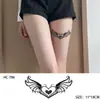 Anillo para Pierna con Tatuaje de Corazón Pegatina Impermeable Femenino Larga Duración Sexy Seda Negra Muslo Herbal Semi-Permanente Jugo Privado