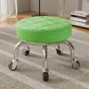 Taburete Bajo con Ruedas para Belleza Impecable, Taburete Pequeño con Ruedas Universales para Niños, Uso en Casa para Niños Pequeños, Taburete Redondo Simple de Moda Silencioso con Ruedas