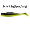 Cebo Suave Tpr Cola en T Señuelo de Agua Flotante Gusano Suave Paquete de 6 Hombre6Cm8Cm10Cm Minnowz Zman Cebo Suave