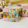 Caja de papel Labubu, caja de papel vacía, caja de embalaje miniatura plegable, caja de dibujos animados, lindos bocadillos, casa de juegos, arcade