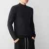 Mo Mai Ke Ropa para Hombre Alta Inteligencia Viaje Diario Color Sólido Suéter Básico para Hombre 26 Estilo Invierno Cuello Medio Alto Tejido para Hombre 22337.