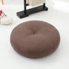 Cojín futón de lino y algodón, tejido grueso, redondo, estilo japonés, para balcón, ventanal, tatami, alféizar de ventana, suelo, meditación, extraíble y lavable.