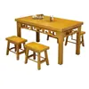 Nueva Mesa de Comedor Estilo Chino de Madera Maciza para Restaurante, Tablero de 50 mm de Espesor, Mesa de Comedor, Contratación de Mesas y Sillas para Restaurante, Barbacoa, Desayuno, Tienda de Snacks