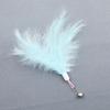 Campana de Pluma de Hada Gato Palo Divertido Cabeza Reemplazable Juguete de Peluche Interactivo Alivio Aburrimiento Gato Divertido Gadget Práctico Juguete para Mascotas