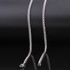 Corrente longa de 60 cm, corrente plana de cobra, corrente de cesta de flores, corrente redonda de cobra, colar de aço de titânio, pingente de corrente de clavícula, fabricantes de atacado