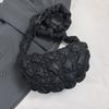 Bolso bandolera plisado liso de estilo occidental fresco para mujer 2023 otoño e invierno Nuevo bolso dumpling simple para niñas